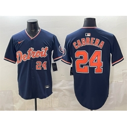 Detroit Tigers 24 Miguel Cabrera Navy 2026 Alternate Vapor Premier Limited Stitched Baseball Jersey