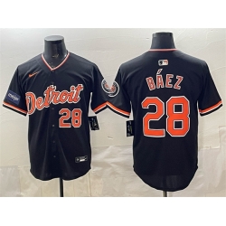 Detroit Tigers 28 Javier Báez Black 2026 Meijer Patch Alternate Vapor Premier Limited Stitched Baseball Jersey