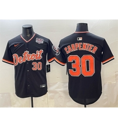 Detroit Tigers 30 Kerry Carpenter Black 2026 Alternate USA 250' Patch Vapor Premier Limited Stitched Baseball Jersey
