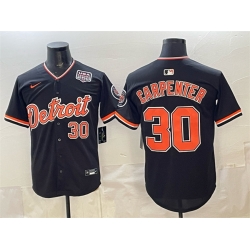 Detroit Tigers 30 Kerry Carpenter Black 2026 Alternate USA 250' Patch Vapor Premier Limited Stitched Baseball Jersey