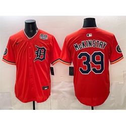Detroit Tigers 39 Zach McKinstry Orange 2026 Alternate USA 250' Patch Vapor Premier Limited Stitched Baseball Jersey