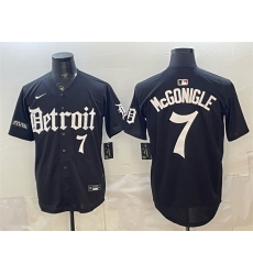 Detroit Tigers 7 Kevin McGonigle Black 'Motor Gothic Edition' Vapor Premier Limited Stitched Baseball Jersey
