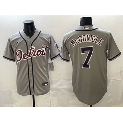 Detroit Tigers 7 Kevin McGonigle Grey Cool Base Stitched Baseball Jersey