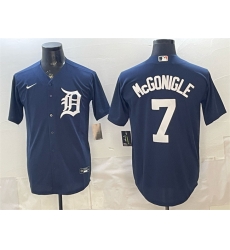 Detroit Tigers 7 Kevin McGonigle Navy Cool Base Stitched Baseball Jersey
