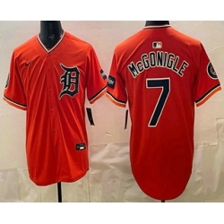 Detroit Tigers 7 Kevin McGonigle Orange Limited Jersey