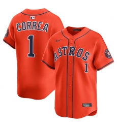 Carlos Correa Houston Astros Alternate Limited Player Jersey Orange White Carlos Correa Houston Astros Alternate Limited Player Jersey Orange White