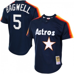 Jeff Bagwell Houston Astros Mitchell Ness Cooperstown Mesh Batting Practice Jersey Navy