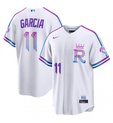 Kansas City Royals 11 Maikel García White 2026 City Connect Stadium Stitched Baseball Jersey