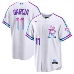 Kansas City Royals 11 Maikel García White 2026 City Connect Stadium Stitched Baseball Jersey