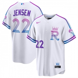 Kansas City Royals 22 Carter Jensen White 2026 City Connect Stadium Stitched Baseball Jersey