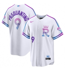 Kansas City Royals 9 Vinnie Pasquantino White 2026 City Connect Stadium Stitched Baseball Jersey