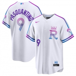 Kansas City Royals 9 Vinnie Pasquantino White 2026 City Connect Stadium Stitched Baseball Jersey