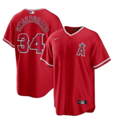 Noah Syndergaard Los Angeles Angels Alternate Player Jersey Red Noah Syndergaard Los Angeles Angels Alternate Player Jersey Red