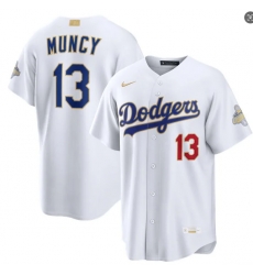 Los Angeles Dodgers 13 Max Muncy Nike 2026 White Gold Collection Stadium Limited Jersey