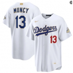 Los Angeles Dodgers 13 Max Muncy Nike 2026 White Gold Collection Stadium Limited Jersey