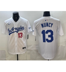 Los Angeles Dodgers 13 Max Muncy White Alternate Stadium Stitched Baseball Jersey