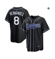 Los Angeles Dodgers 8 Kike Hernandez 2026 Black Carbon Fashion Limited Jersey