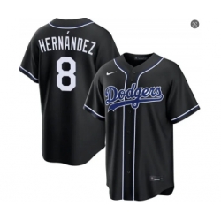 Los Angeles Dodgers 8 Kike Hernandez 2026 Black Carbon Fashion Limited Jersey