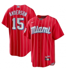 Brian Anderson Miami Marlins City Connect Player Jersey Red Brian Anderson Miami Marlins City Connect Player Jersey Red