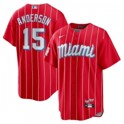 Brian Anderson Miami Marlins City Connect Player Jersey Red