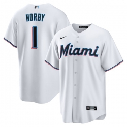 Connor Norby Miami Marlins Home Jersey White