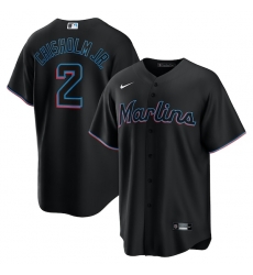 Jazz Chisholm Jr Miami Marlins Alternate Player Jersey Black White Jazz Chisholm Jr Miami Marlins Alternate Player Jersey Black White