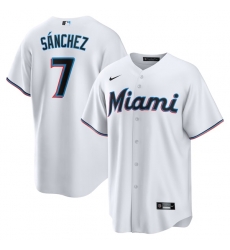 Jesus Sanchez Miami Marlins Home Player Jersey White Jesus Sanchez Miami Marlins Home Player Jersey White