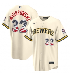 2026 All Star Edition Stars Stripes Milwaukee Brewers Jacob Misiorowski Cream Stadium Jersey 2026 All Star Edition Stars Stripes Milwaukee Brewers Jacob Misiorowski Cream Stadium Jersey