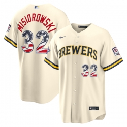 2026 All Star Edition Stars Stripes Milwaukee Brewers Jacob Misiorowski Cream Stadium Jersey