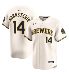 Andruw Monasterio Milwaukee Brewers Home Limited Player Jersey Cream