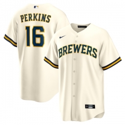 Blake Perkins Milwaukee Brewers Home Jersey Cream