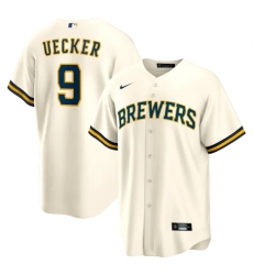 Bob Uecker Milwaukee Brewers Home Retired Player Jersey Cream Bob Uecker Milwaukee Brewers Home Retired Player Jersey Cream