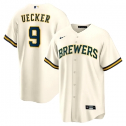 Bob Uecker Milwaukee Brewers Home Retired Player Jersey Cream