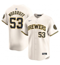 Brandon Woodruff Milwaukee Brewers Home Limited Player Jersey Cream