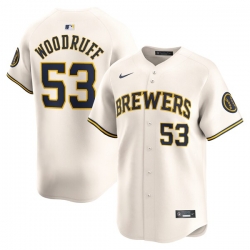 Brandon Woodruff Milwaukee Brewers Home Limited Player Jersey Cream