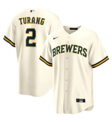 Brice Turang Milwaukee Brewers Home Jersey Cream Brice Turang Milwaukee Brewers Home Jersey Cream