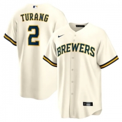 Brice Turang Milwaukee Brewers Home Jersey Cream