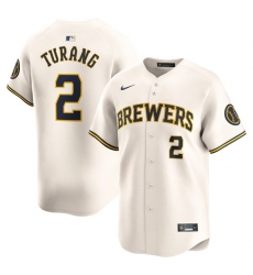 Brice Turang Milwaukee Brewers Home Limited Player Jersey Cream Brice Turang Milwaukee Brewers Home Limited Player Jersey Cream