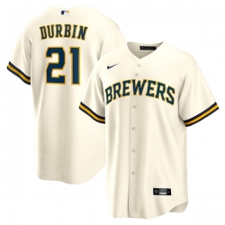 Caleb Durbin Milwaukee Brewers Home Jersey Cream
