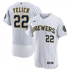 Christian Yelich Milwaukee Brewers Alternate Authentic Player Jersey White