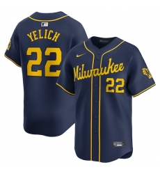 Christian Yelich Milwaukee Brewers Alternate Limited Player Jersey Navy