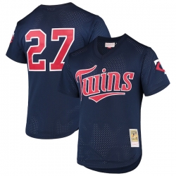 David Ortiz Minnesota Twins Mitchell Ness 2002 Cooperstown Collection Mesh Batting Practice Jersey Navy