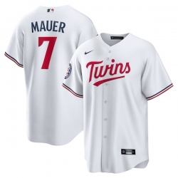Joe Mauer Minnesota Twins 2024 Baseball Hall Of Fame Home Player Jersey White