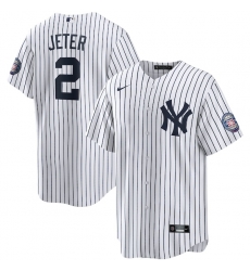 Derek Jeter New York Yankees 2020 Hall Of Fame Induction Home Player Name Jersey White Navy Derek Jeter New York Yankees 2020 Hall Of Fame Induction Home Player Name Jersey White Navy