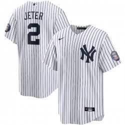 Derek Jeter New York Yankees 2020 Hall Of Fame Induction Home Player Name Jersey White Navy