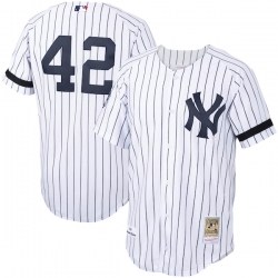 Mariano Rivera New York Yankees Mitchell Ness Home 2000 Cooperstown Collection Authentic Jersey White Navy