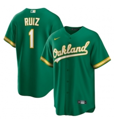 Esteury Ruiz Oakland Athletics Alternate Jersey Kelly Green