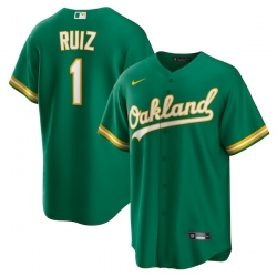 Esteury Ruiz Oakland Athletics Alternate Jersey Kelly Green