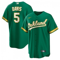 J.D. Davis Oakland Athletics Alternate Jersey Kelly Green
