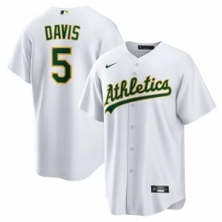 J.D. Davis Oakland Athletics Home Jersey White Kelly Green